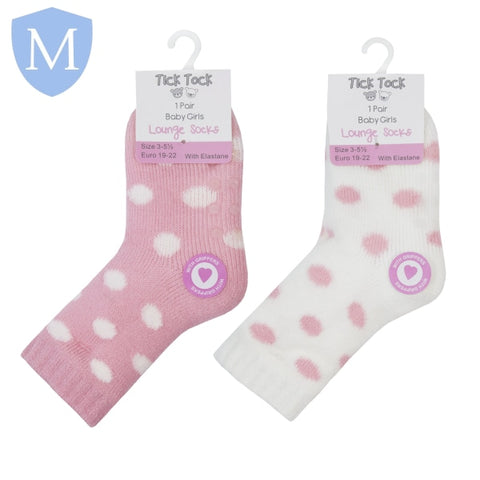 Girls One Pack Socks with Gripper- 0-2.5 to 3-5.5 (44B844) - Kidswholesale.co.uk