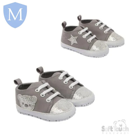 Glitter Star and Bear Trainers (B2274) (Baby Shoes) Mansuri