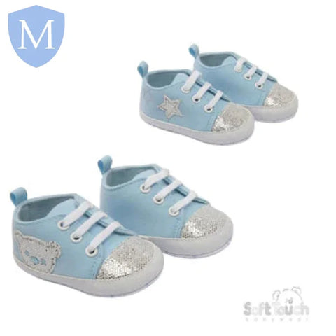 Glitter Star and Bear Trainers (B2274) (Baby Shoes) Mansuri