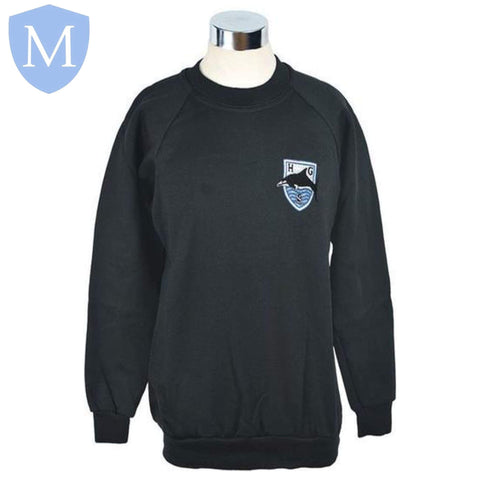 Hall Green Secondary Round Neck Sweatshirts - Black 9-10 Years,11-12 Years,13 Years,2XL,Large,Medium,Small,X-Large