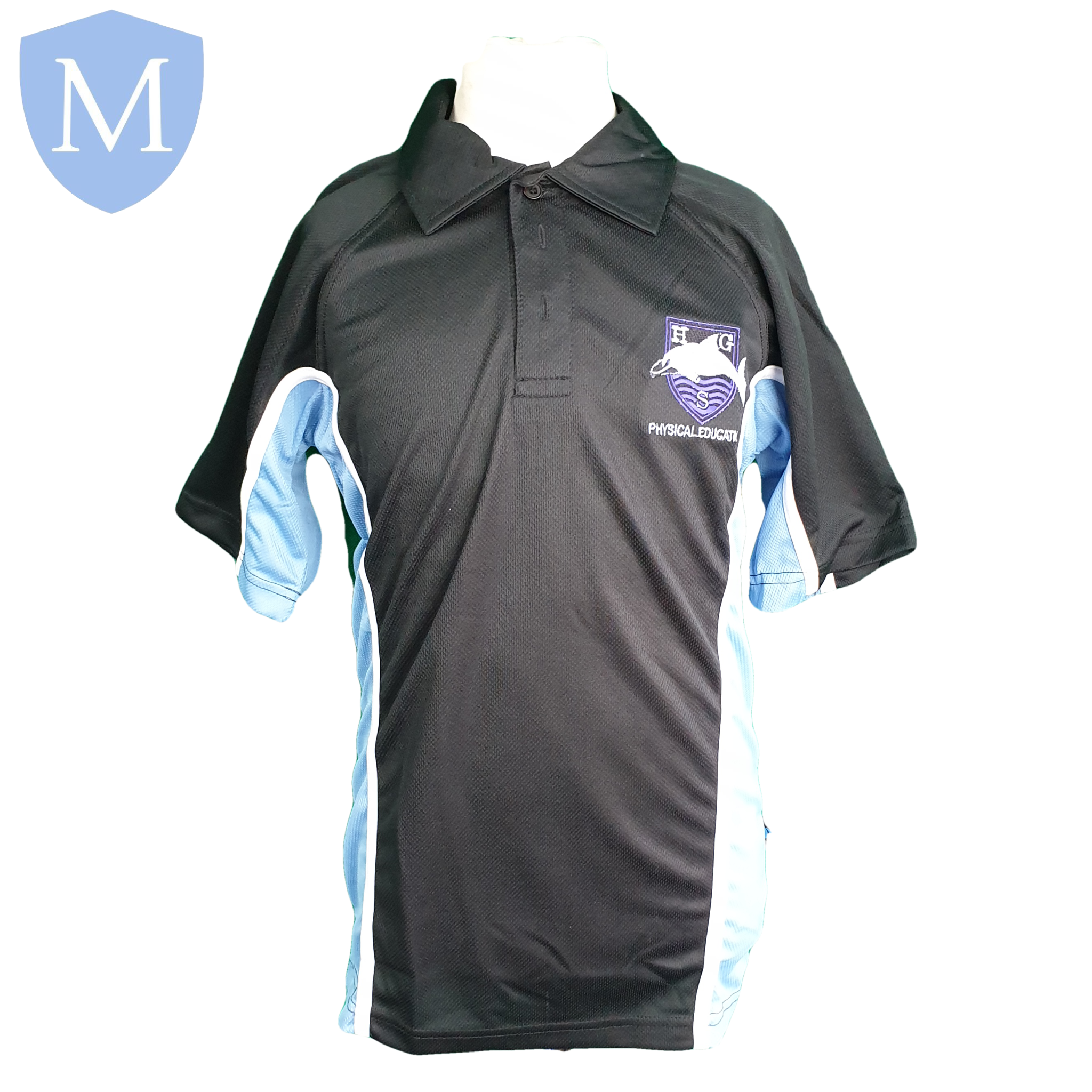 Hall Green Secondary Sports Polo - Blue (Unisex) 30-32 (XS - 12 Years),32-34 (Small - 13 Years),34-36 (Medium - 14 Years),38-40 (large 15-16 Years),42-44 (X-Large),46-48 (XXL),50-52 (XXXL)