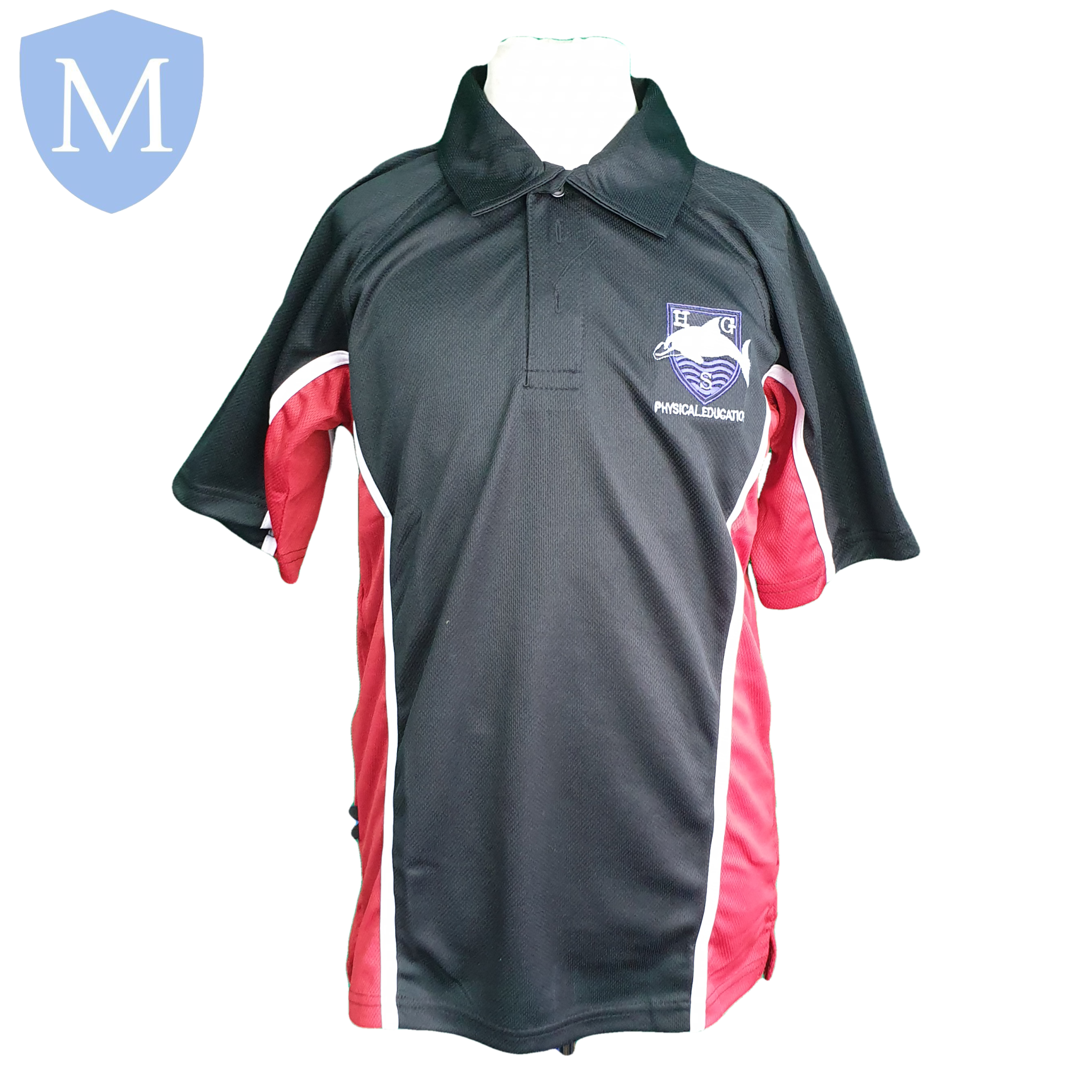 Hall Green Secondary Sports Polo - Red (Unisex) 30-32 (XS - 12 Years),32-34 (Small - 13 Years),34-36 (Medium - 14 Years),38-40 (large 15-16 Years),42-44 (X-Large),46-48 (XXL),50-52 (XXXL)