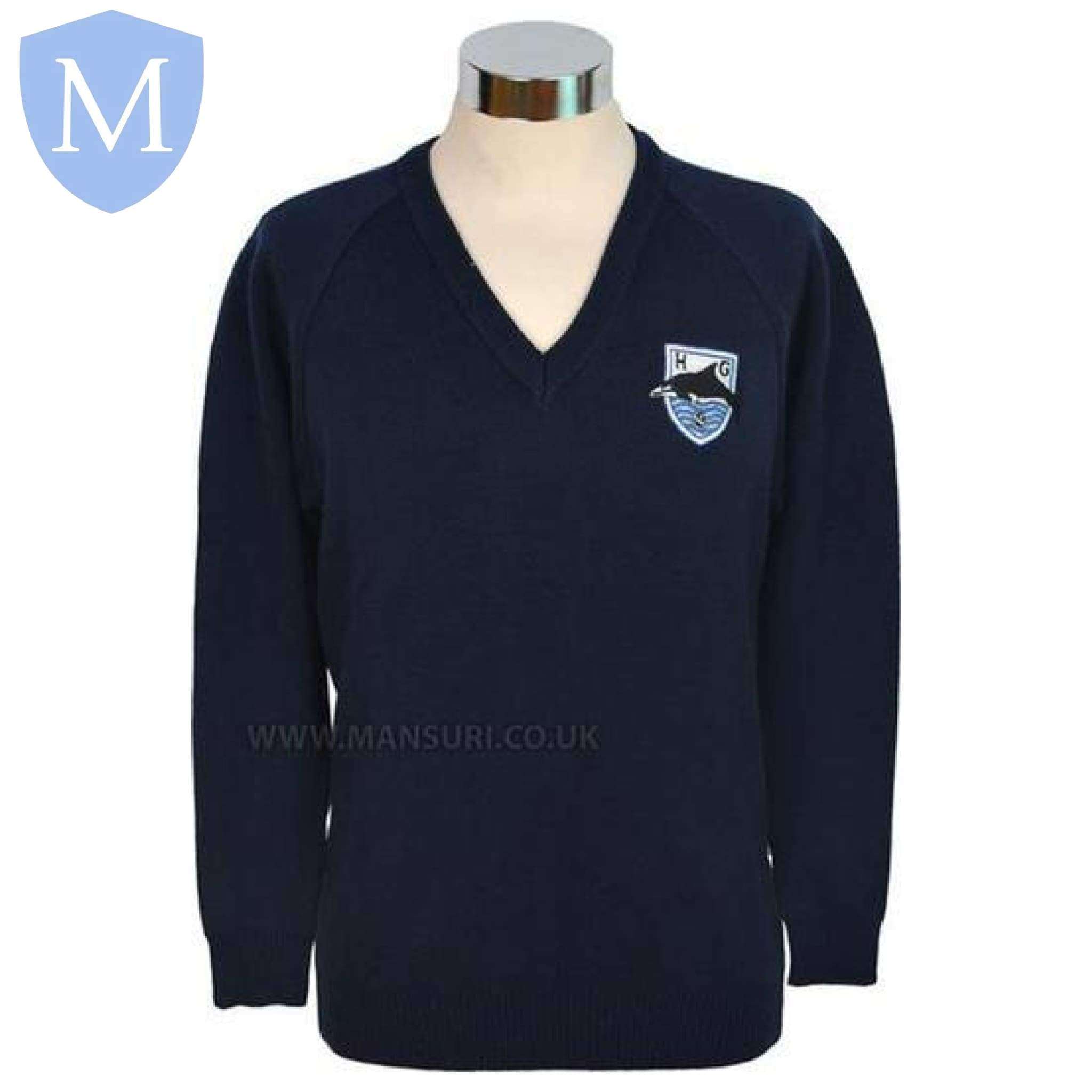 Hall Green Secondary V Neck Jumper Chest 28 (9/10 Years),Chest 30 (9/10 Years),Chest 32 (12 Years),Chest 34 (13 Years),Chest 36 (14 Years),Chest 38 (15/16 Years),Chest 40,Chest 42,Chest 46,Chest 48,Chest 50,Chest 52