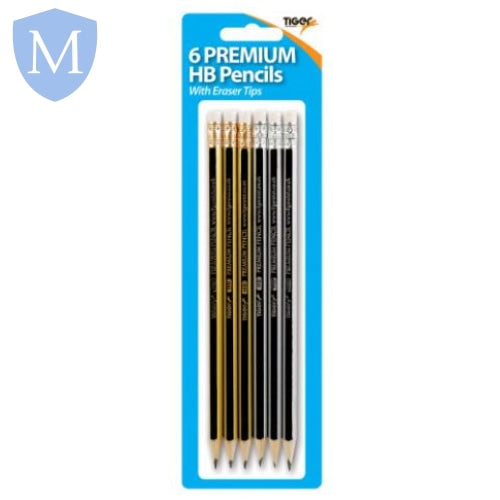 HB Pencils With Eraser - Blister Pack 6 (Stationery Essential) Mansuri