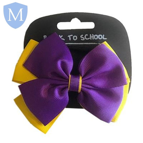 Plain Girls Two-Tone Hair Bow (Hair Accessory) (POA) Mansuri