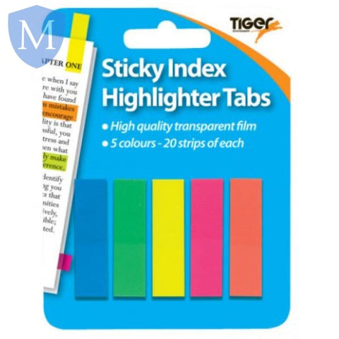 Index Neon Sticky Highlighter Tabs (Stationery Essential) Mansuri
