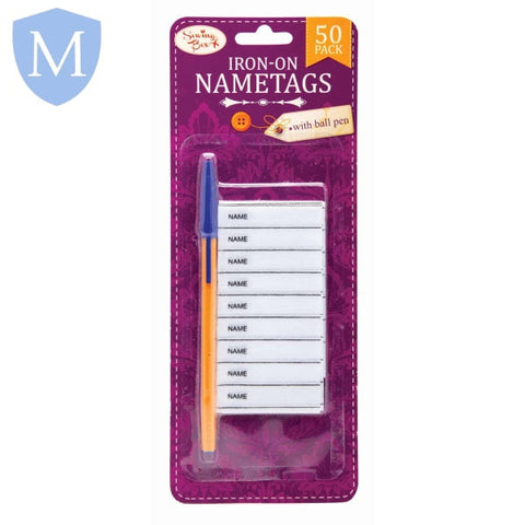 Iron-On Name Labels 50 Pack (Essential Accessory) Mansuri