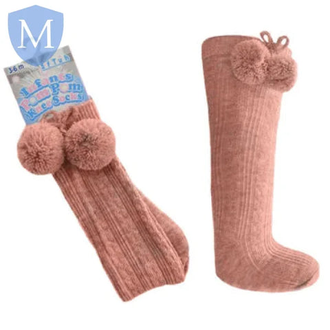 Knee Length Pom-Pom Socks (S47) (Baby Socks) Mansuri