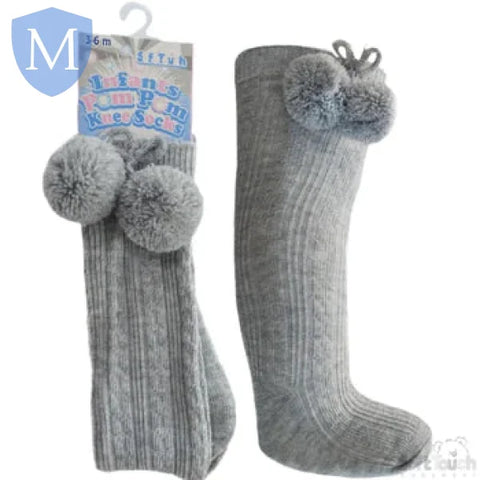 Knee Length Pom-Pom Socks (S47) (Baby Socks) Mansuri