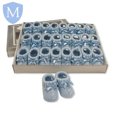 Knitted Baby Booties With Bow (One Pair) (BSS166354) (Baby Bootees) Mansuri