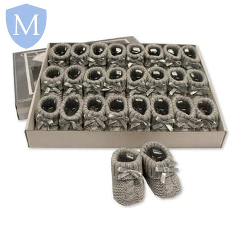 Knitted Baby Booties With Bow (One Pair) (BSS166354) (Baby Bootees) Mansuri