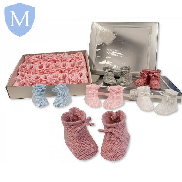 Knitted Baby Booties with Laces (BSS116376) (Baby Bootees) Mansuri