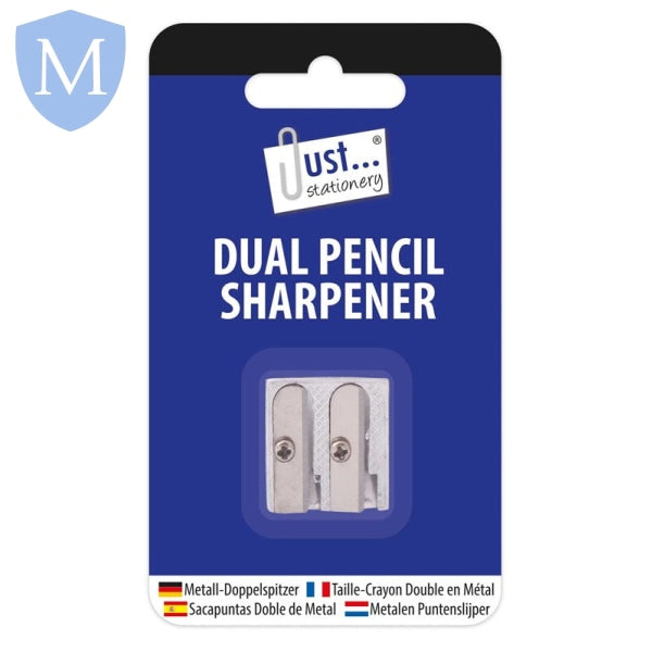 Metal Pencil Sharpener - Dual (Stationery Essential) Mansuri