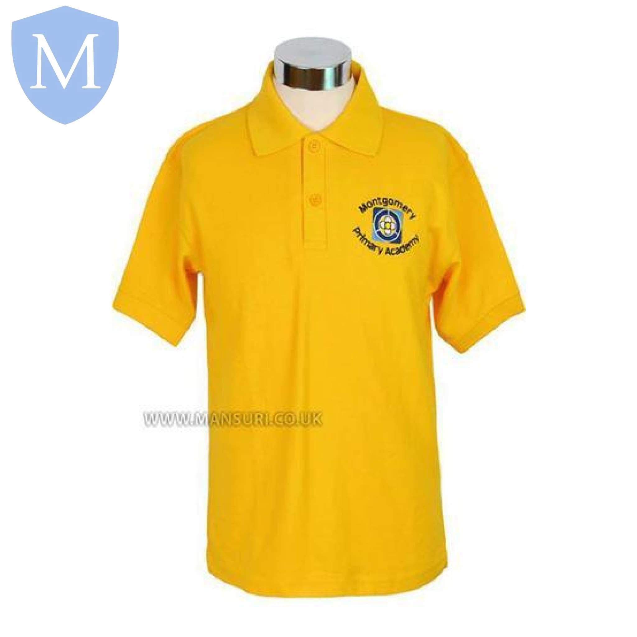 Montgomery Primary Academy Polo Shirt Size - 22 2Years,Size - 24 3-4Years,Size - 26 5-6Years,Size - 28 7-8Years,Size - 30 9-10Years,Size - 32 11-12Years,Size - 34 12-13Years,Size - Large,Size - Medium,Size - Small,Size - X-Large