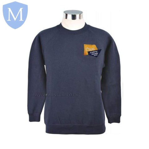 Oasis Blakenhale Junior Sweatshirts (Navy) 7-8 Years,11-12 Years,13 Years,9-10 Years,Large,Medium,Small,5-6 Years