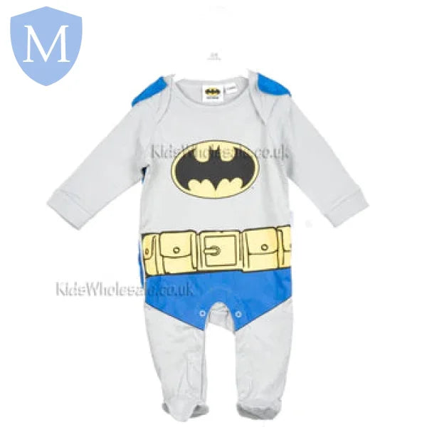 Official Batman Baby Sleepsuit With Cape (BAT1) (Baby Boys Sleepsuit) Mansuri