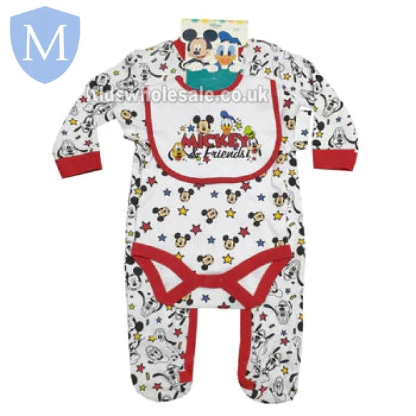 Official Disney Mickey Mouse 3pc Gift Set (Q17929) (Baby Girls Gift Set) Mansuri