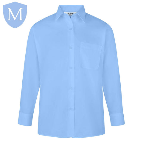 Plain Girls Full Sleeve Blouse - Sky Blue (Single) Mansuri