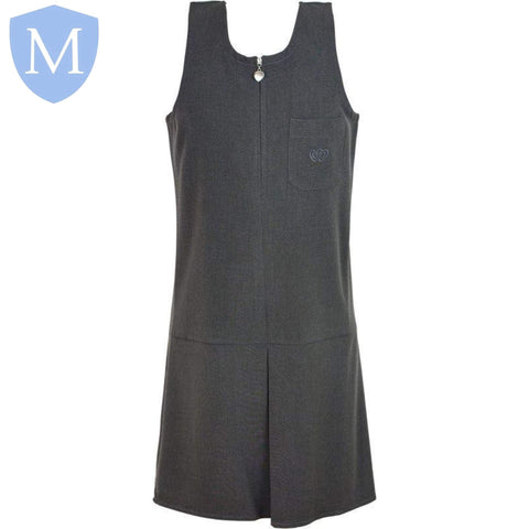 Plain Girls Pinafore - Mid Grey Size 11-12,Size 13,Size 15-16,Size 2-3,Size 3-4,Size 4-5,Size 5-6,Size 6-7,Size 7-8,Size 8-9,Size 9-10