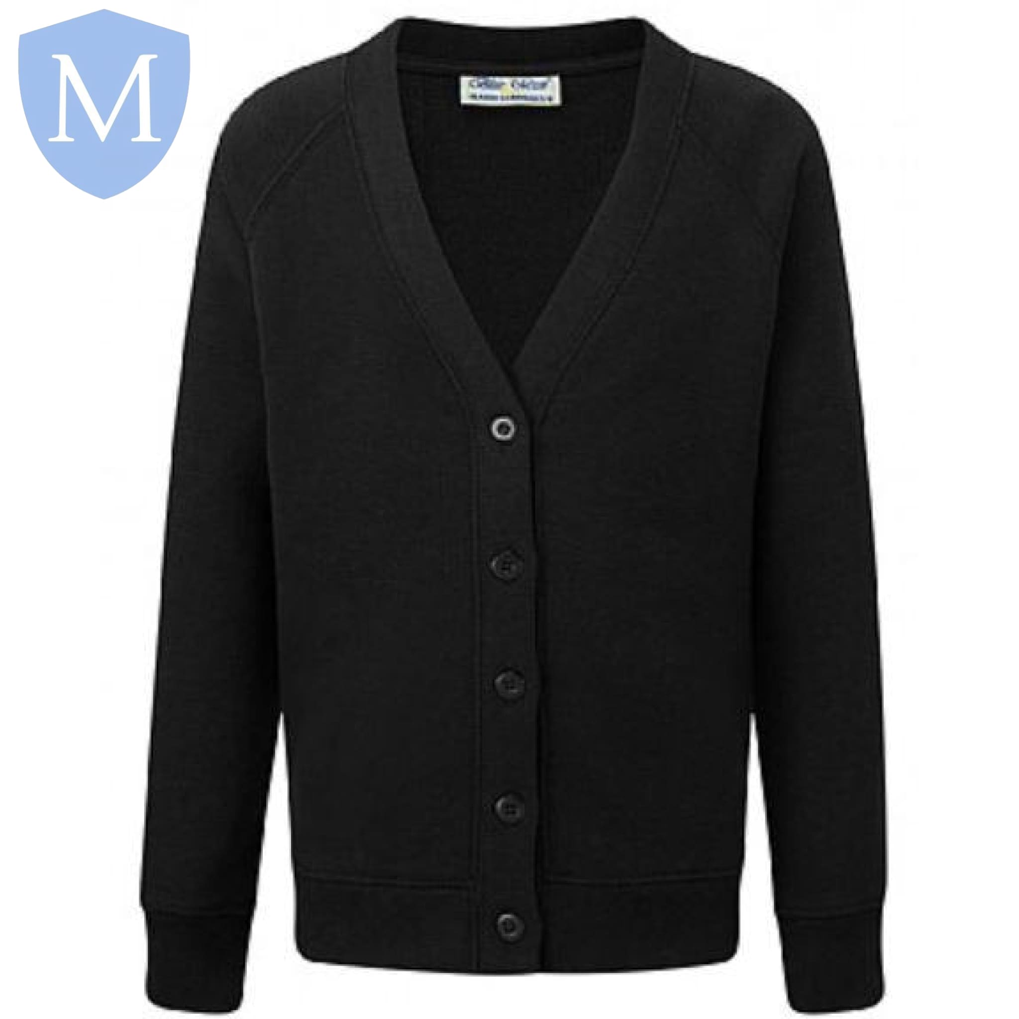 Plain Girls Heavy Duty Sweatshirt Cardigan (Black) (POA) Mansuri
