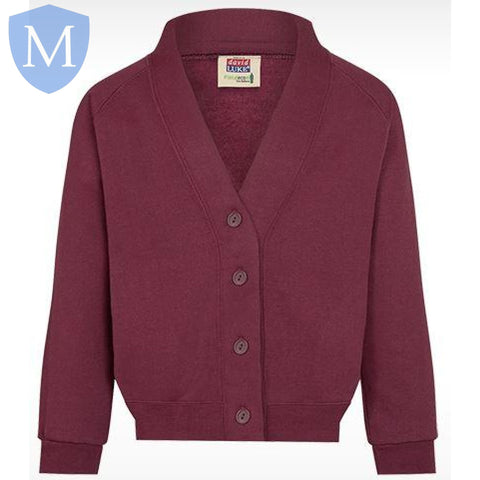 Plain Girls Heavy Duty Sweatshirt Cardigan (Burgandy) (POA) Mansuri