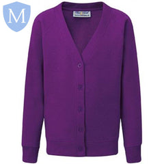 Plain Girls Heavy Duty Sweatshirt Cardigan (Purple) (POA) Mansuri