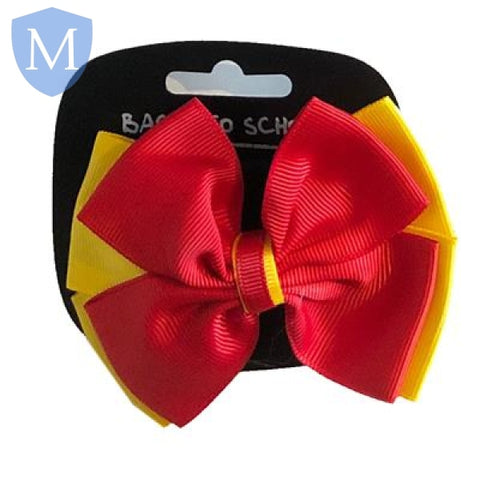 Plain Girls Two-Tone Hair Bow (Hair Accessory) (POA) Mansuri