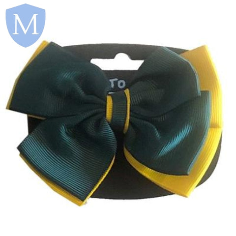 Plain Girls Two-Tone Hair Bow (Hair Accessory) (POA) Mansuri