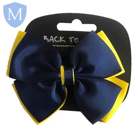 Plain Girls Two-Tone Hair Bow (Hair Accessory) (POA) Mansuri