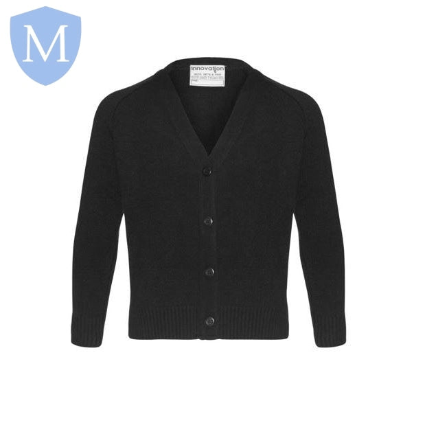 Plain Knitted Buttoned Cardigans - Black (POA) Mansuri