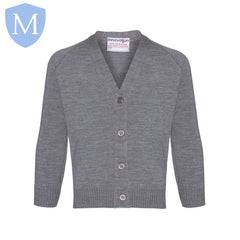 Plain Knitted Buttoned Cardigans - Mid Grey (POA) Mansuri