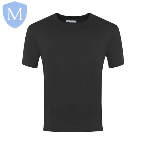 Plain Sports Round Neck T-Shirts - Black Size 11-13,Size 2-3,Size 2XL,Size 3-4,Size 3XL,Size 5-6,Size 7-8,Size 9-10,Size Large,Size Medium,Size Small,Size XL