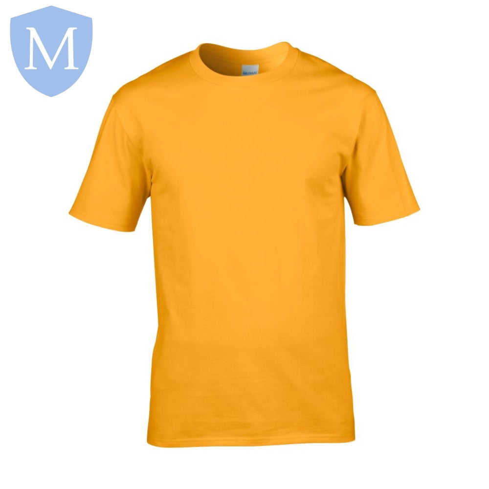 Plain Sports Round Neck T-Shirts - Gold (POA) Mansuri
