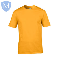 Plain Sports Round Neck T-Shirts - Gold (POA) Mansuri