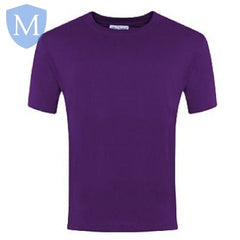 Plain Sports Round Neck T-Shirts - Purple (POA) Mansuri