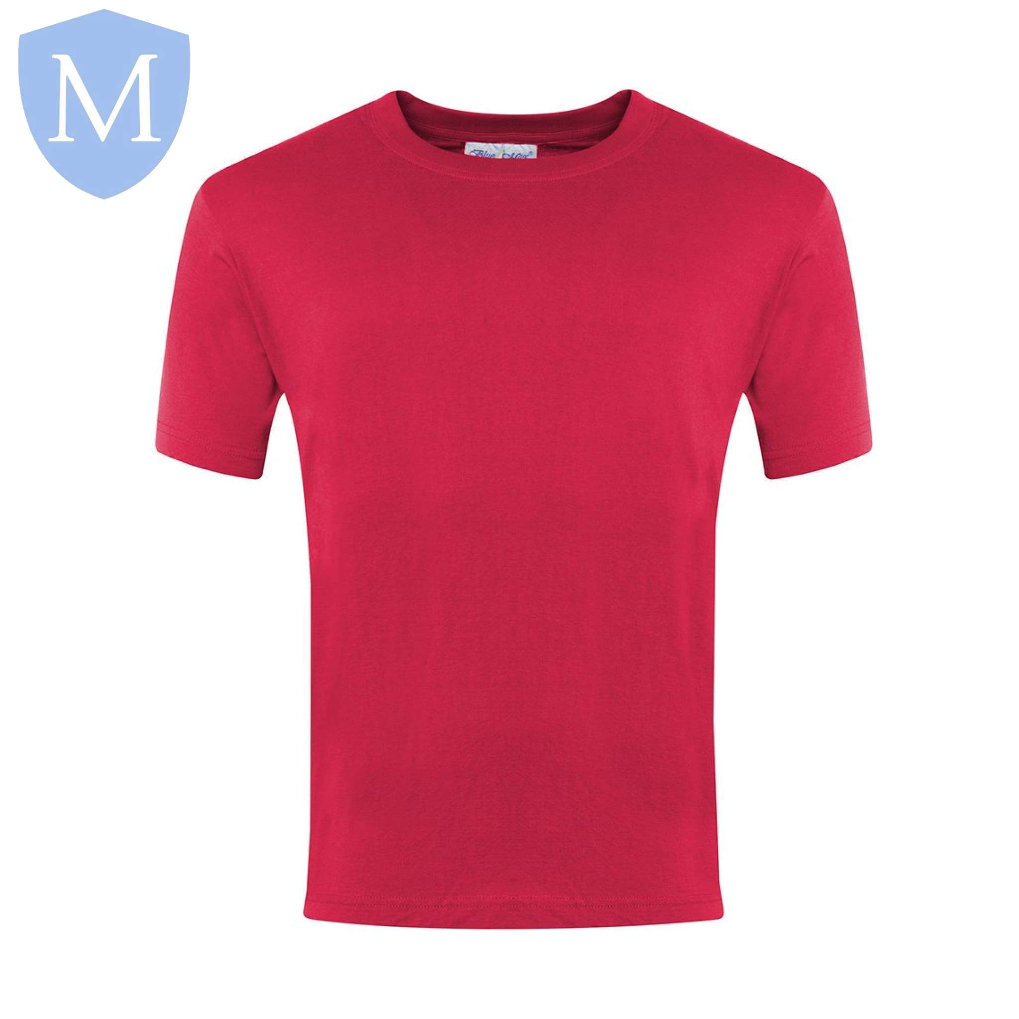 Plain Sports Round Neck T-Shirts - Red Size 11-13,Size 2-3,Size 2XL,Size 3-4,Size 3XL,Size 5-6,Size 7-8,Size 9-10,Size Large,Size Medium,Size Small,Size XL