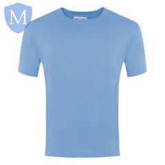 Plain Sports Round Neck T-Shirts - Sky Blue (POA) Mansuri