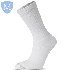 Plain Sports Socks - White (3 Pairs) Mansuri