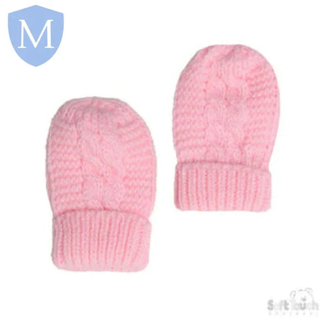 Plain Striped Knitted Mittens (BM08) (Baby Mittens) Mansuri