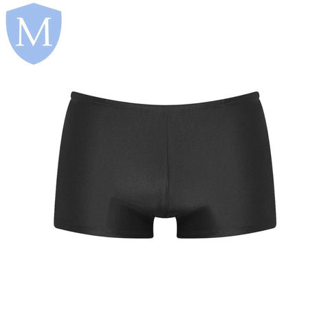 Plain Swimming Trunks (Square) - Black Size 10-11,Size 11-12,Size 12-13,Size 4-5,Size 5-6,Size 6-7,Size 7-8,Size 8-9,Size 9-10,Size Large,Size Medium,Size Small,Size XL