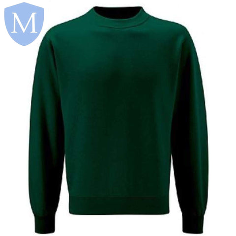 Plain Unisex Heavy-Duty Sweatshirt (Bottle-Green) (POA) Mansuri