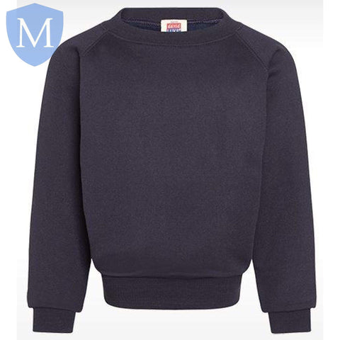 Plain Unisex Heavy-Duty Sweatshirt (Navy) (POA) Mansuri