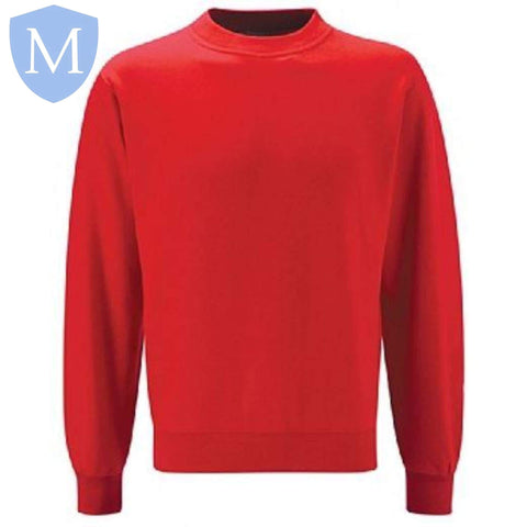 Plain Unisex Heavy-Duty Sweatshirt (Red) (POA) Mansuri