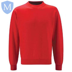 Plain Unisex Heavy-Duty Sweatshirt (Red) (POA) Mansuri