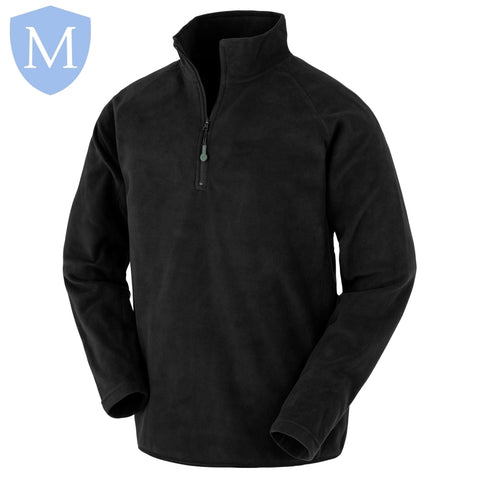 Plain Unisex Lightweight Microfleece - Black Mansuri