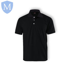 Plain Unisex Short Sleeve Polo Shirt - Black (POA) Mansuri