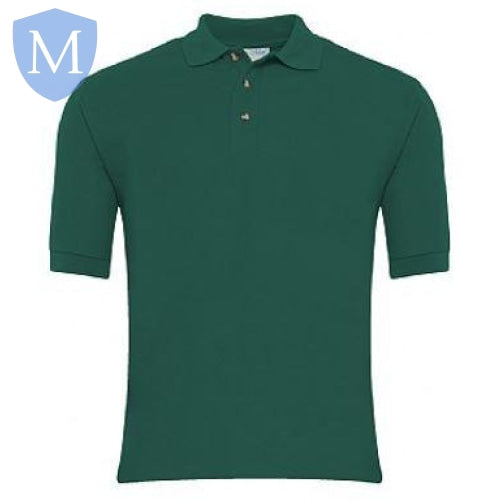 Plain Unisex Short Sleeve Polo Shirt - Bottle Green (POA) Mansuri