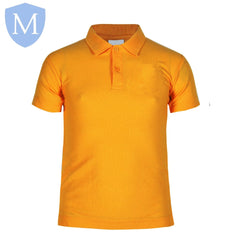 Plain Unisex Short Sleeve Polo Shirt - Gold (POA) Mansuri