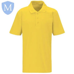 Plain Unisex Short Sleeve Polo Shirt - Yellow (POA) Mansuri