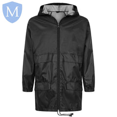 Plain Unisex Waterproof Fold Away Coat (Cagoule In A Bag) - Black (POA) Mansuri
